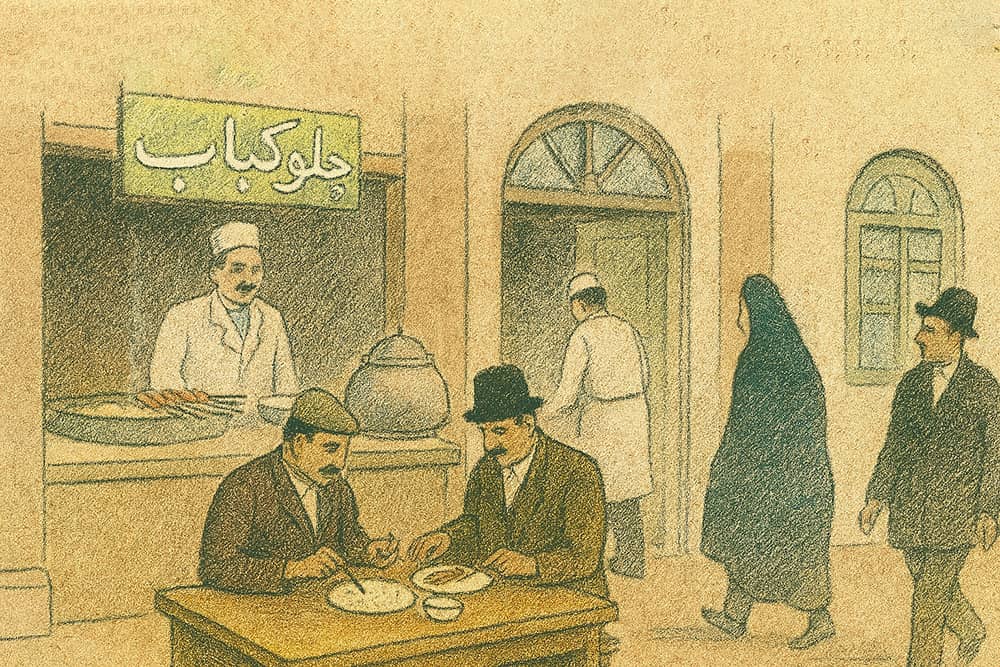 چلو کباب کوبیده در تهران قدیم و علت نام گذاری آن